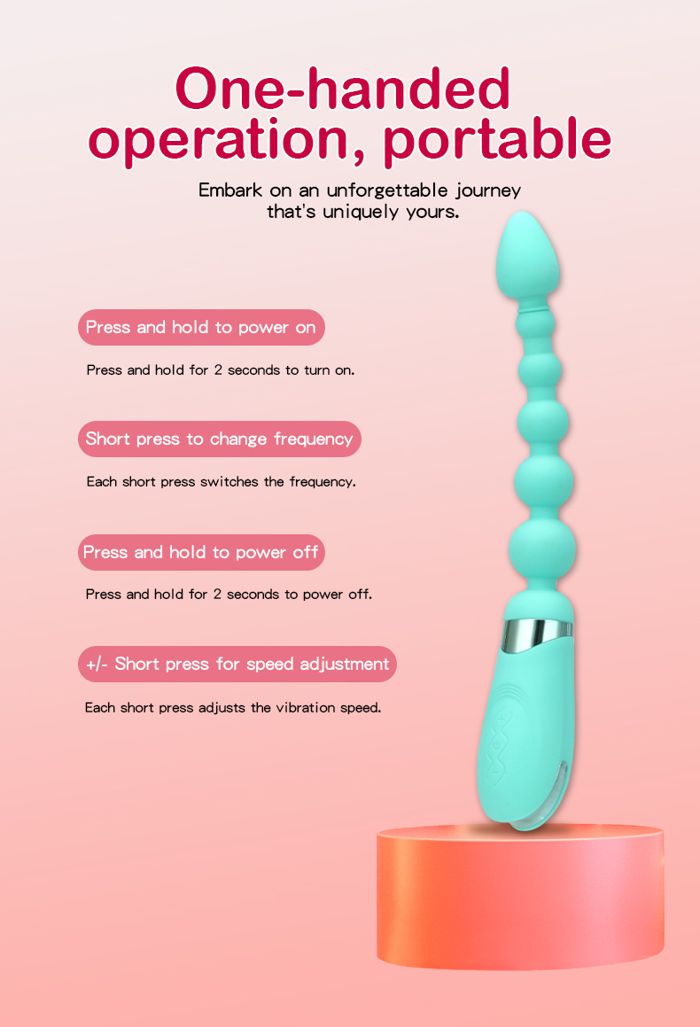 10-Frequency Vibrating Anal Plug, Silicone Prostate Massager, Purple Adult Toy — detail image 11