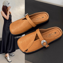 式高级感气质包头半拖鞋女2025夏季新款外穿一脚蹬懒人凉鞋拖鞋