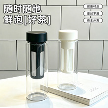 新款女生冷萃玻璃杯韩式简约咖啡冷萃杯咖啡杯高颜值随身杯冷泡杯