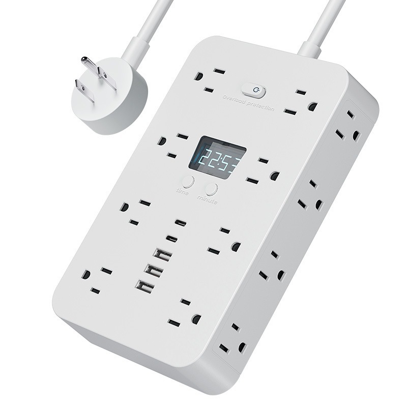 Amazon temu transfronterizo enchufe doméstico 16AC + 3usb2Type-c placa de conexión Canadá Japón