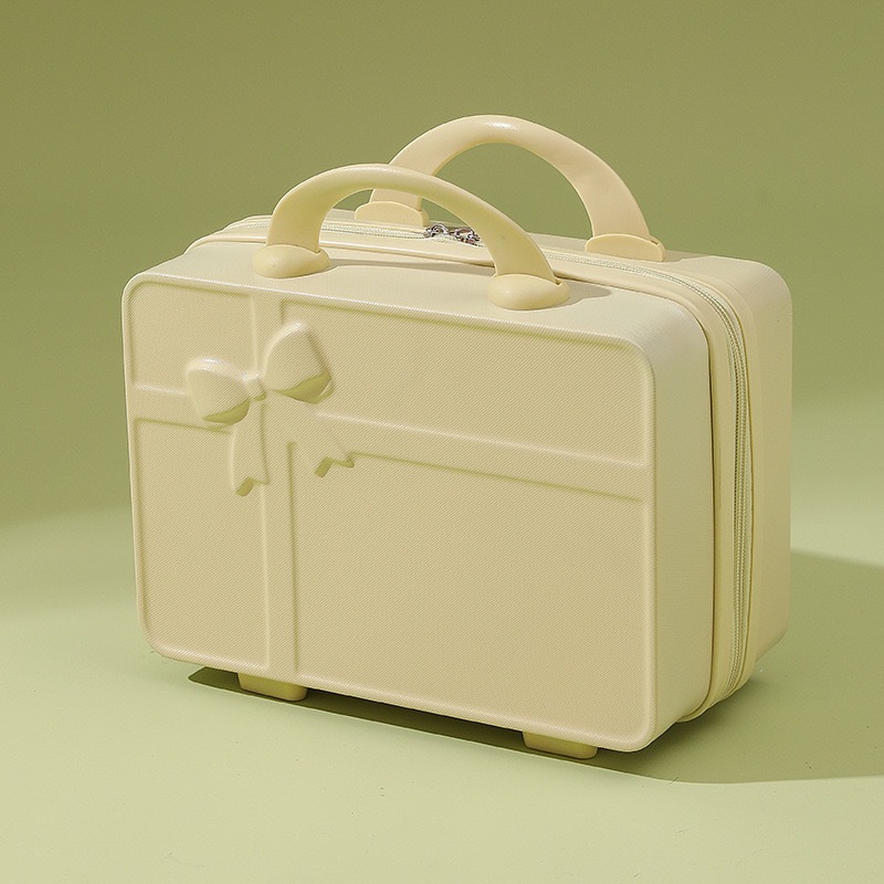 Estuche de cosméticos retro mini estuche de mano de 14 pulgadas, equipaje pequeño, bolsa de cosméticos de almacenamiento de recuerdos, caja de contraseña pequeña