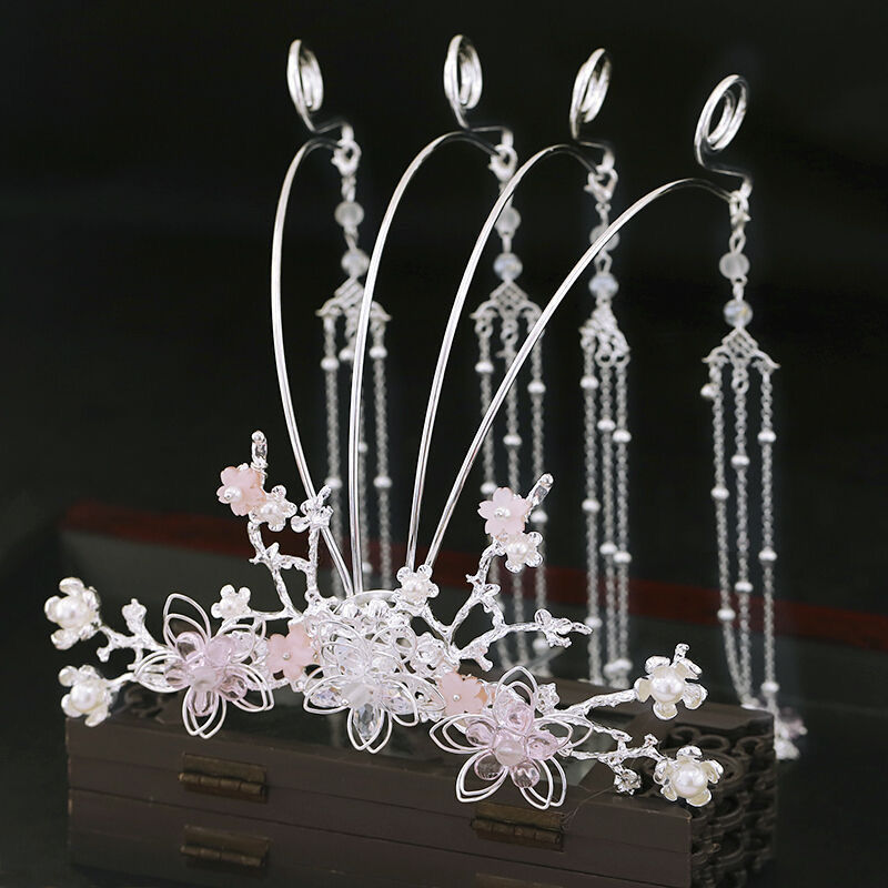 步摇发饰儿童汉服头饰发冠女古风简约凤冠复古流苏发簪子发夹饰品