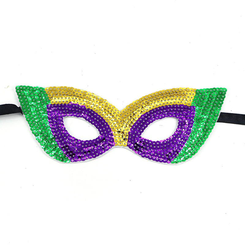 TK transfronterizo carnaval europeo y americano combinación de trajes accesorios máscaras de paleta plumas tricolor banda de pelo fiesta de moda baile