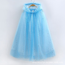 女童爱莎公主披风宝宝冰雪奇缘网纱洋气斗篷生日万圣节表演一件代