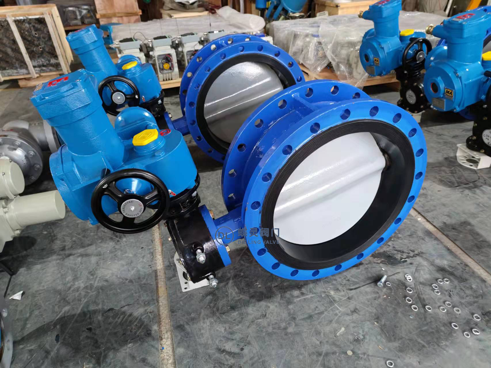 DN500瓦斯矿用电动蝶阀 WSD941X-10Q软密封矿用法兰式电动蝶阀