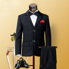 儿童西装外套韩版 主持人英伦西服男童礼服表演服钢琴演出服批发