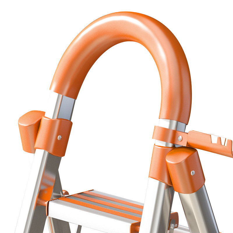 Ladder household folding ladder thickened stainless steel A-frame ladder staircase telescopic ladder height multifunctional indoor handrail ladder