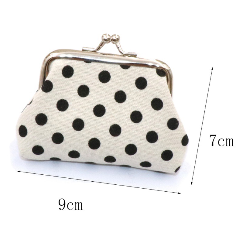 Cross-border Source Creative Coin Purse Children's Dot Canvas Coin Bag Student's Gold Bag Tourist Souvenirs