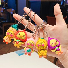 創意的なアニメの果物とアヒルのキーホルダーの美しい小さいプレゼントの幼稚園の小さいプレゼントのかばんのペンダントの賞品の卸売り