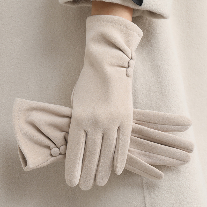 Guantes Térmicos Táctiles para Mujer de Poliéster, A prueba de Viento para Exteriores en Invierno