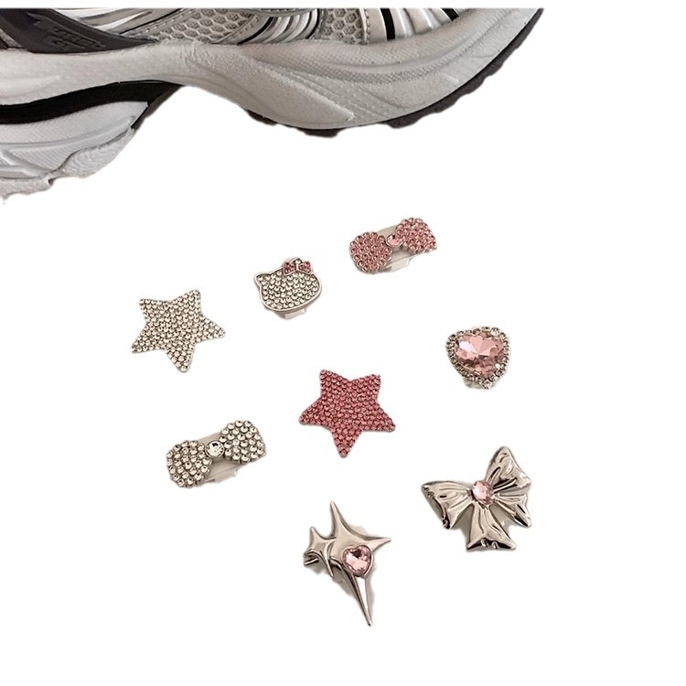 Diseño original de botones de zapatos de kitty ultra versátil DIY arco de perla decoración de flores accesorios de alta calidad desmontables