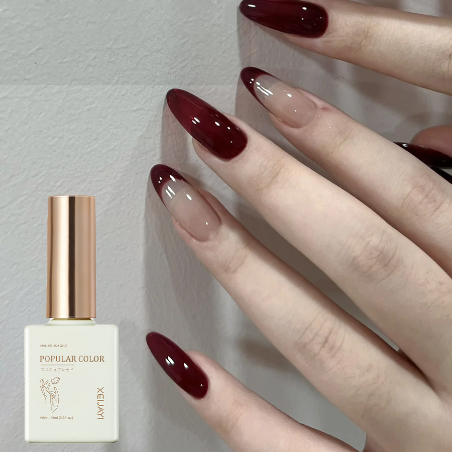 Pure Color new white nail polish glue nude transparent nail polish shop special high-grade nail polish lasting firm Factory wholesale