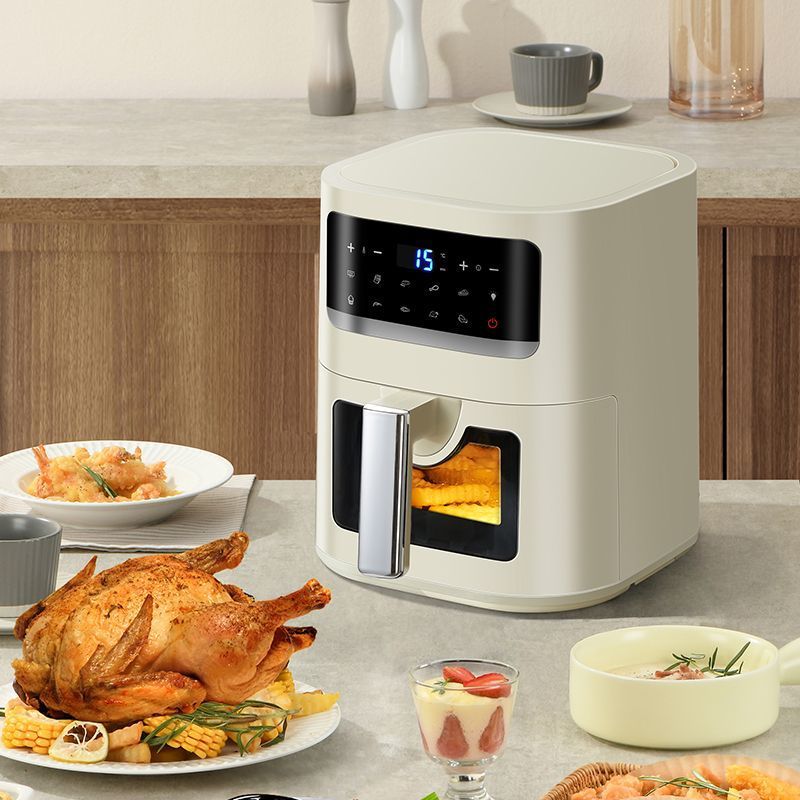 空气炸锅家用大容量无油低脂智能预约定时可视全自动薯条机电炸锅