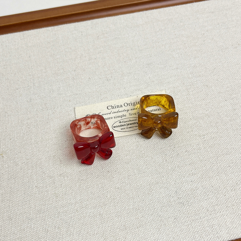 Cute Acrylic Bow Knot Women's Rings display picture 6