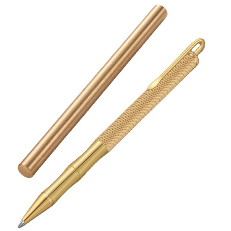 Chinese Style Fashion All Brass Pen Pure Metal Orb Sign Pen Holiday Business Gift Pen Laser Engraving LOGO