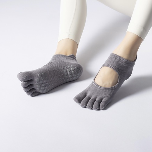  New Summer Pilates Socks Yoga Socks Full Finger Anti-Slip Professional Women's Five Finger Socks Summer Sports Split Toes