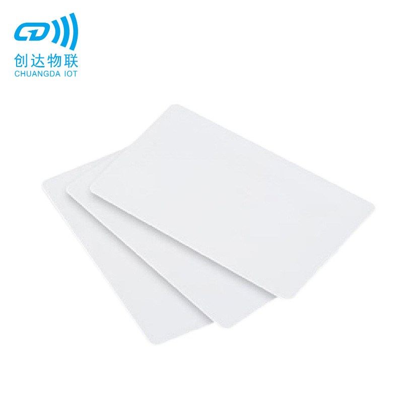 现货复旦M1芯片白卡 双面覆膜可打印RFID塑料白卡 CR80标准白卡