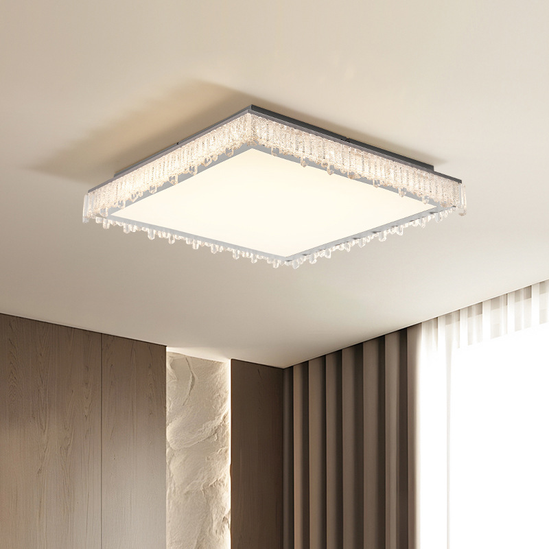 Lámpara de techo de dormitorio de lujo ligero, sensación de sala de estar, atmósfera moderna, simple, protección ocular de espectro completo, lámpara de habitación del dormitorio principal, minimalista