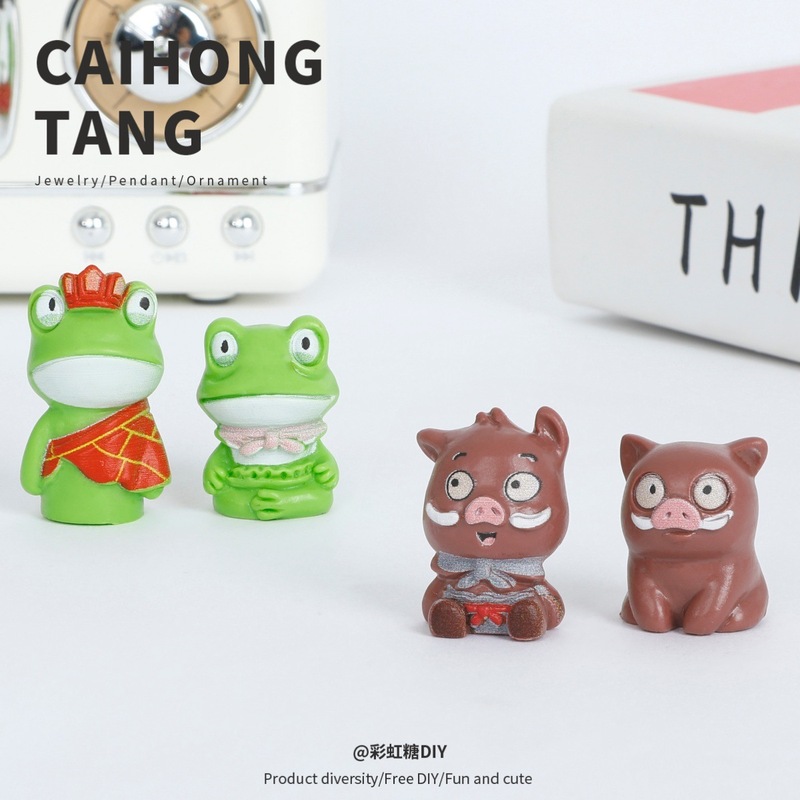 树脂卡通实色西游小妖怪  DIY创意饰品配件自制桌面摆件车内装饰|undefined