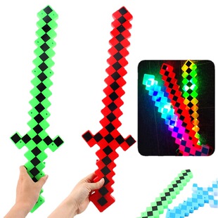 Mosaic sword toy sword luminous creative musical push gift lightsaber children's toy stall wholesale