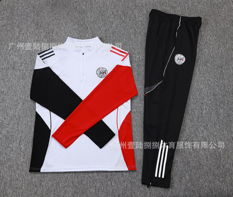 2526新款足球服巴黎皇马阿森纳拜仁长袖半拉训练服一件批发|undefined