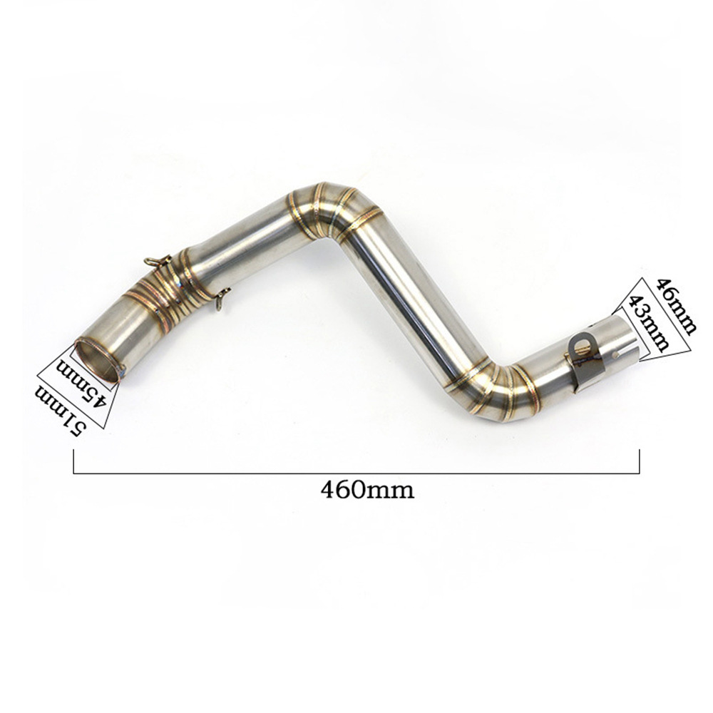 Applicable to KTM DUKE 390 200 motorcycle modification side row stainless steel integrated middle section row 51MM