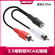 3.5mmĸת2RCA Ƶ һֶƵת 3.5ĸAV