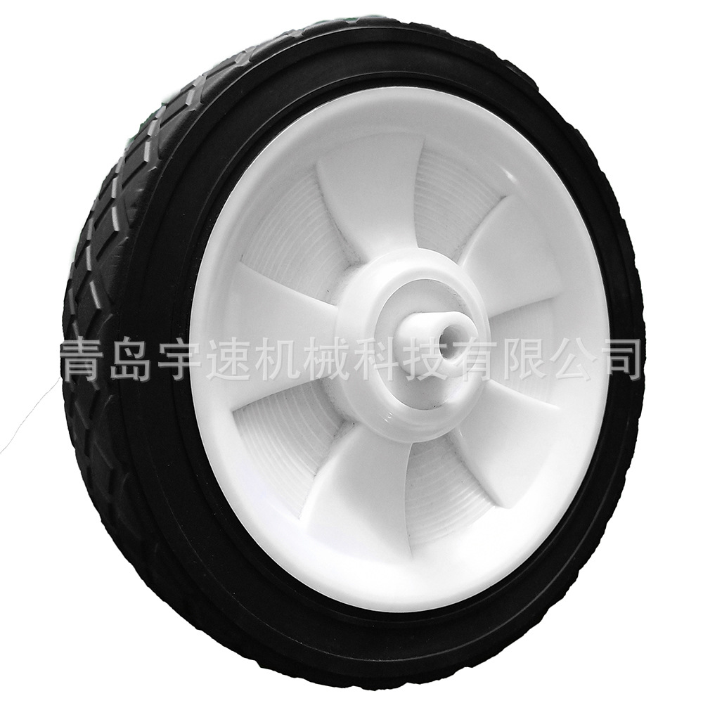 防滑耐磨户外野营车折叠车用PP轮毂8寸PVC塑料轮脚轮