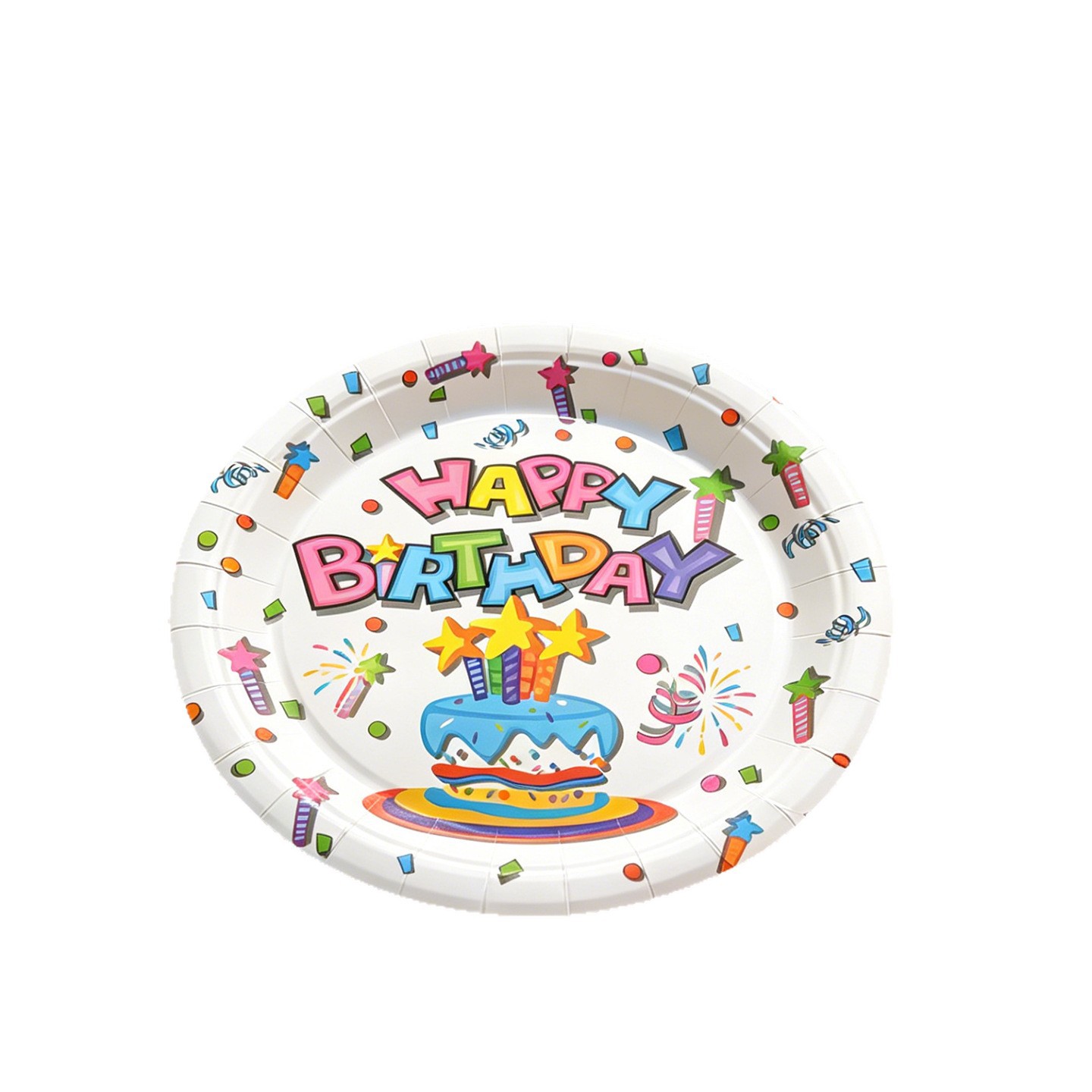 Comercio extranjero transfronterizo Amazon venta caliente de 7 pulgadas 9 pulgadas bandeja de papel desechable platos de pastel para niños fiesta de cumpleaños decoración de cubiertos