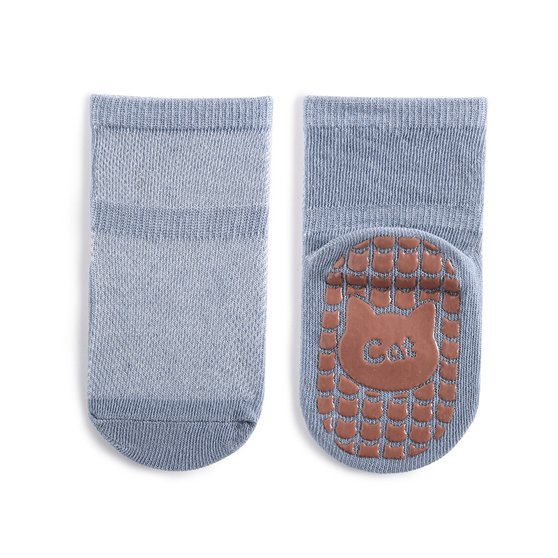 Calcetines de bebé para niños primavera nuevos calcetines de piso antideslizantes de silicona para bebés recién nacidos calcetines de algodón para niños de media pantorrilla