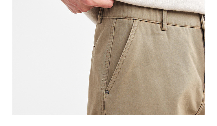 Quần âu nam mùa đông cotton lót lông cừu ấm áp — màu đen chi tiết 34