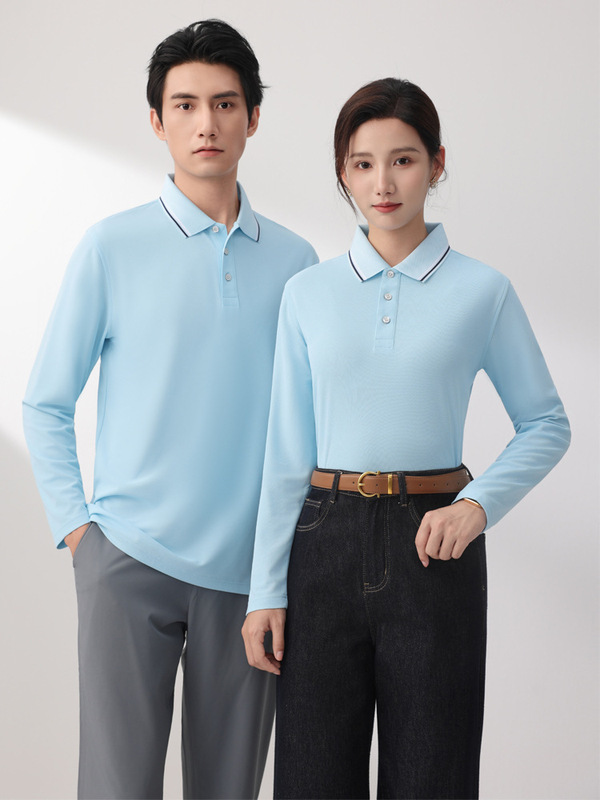 长袖POLO衫定制工作服印logo翻领T恤广告文化衫团队企业工衣秋冬|undefined
