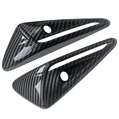 Suitable for Tesla Model 3/Y side camera cover, updated version 3 fender cover exterior modification accessories (Other Car Modifications) - 24-models-of-myrevised-m3-glossy-carbon