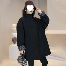 反季清仓中长款棉服外套女冬小个子宽松显瘦慵懒风单排扣立领棉衣