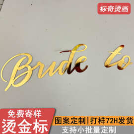 镭射仿金属柔软烫金烫银炫彩反光logo图案热转印定制绶带烫图加工