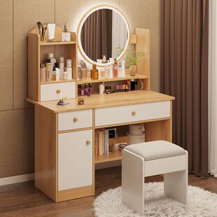 Dressing Table Simple and Modern Rental House Dressing Cabinet Girl with Mirror Bedroom Small Storage New Makeup Table