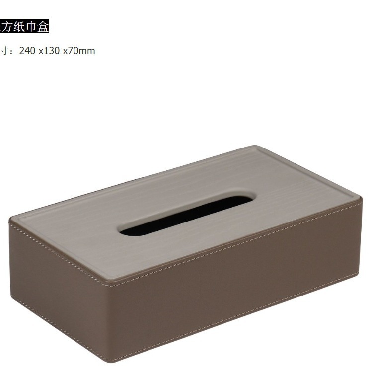 Hotel cinco estrellas cuero guía de servicio de impresión de logotipo caja de toallas bandeja cubierta de control remoto papelera de papelera