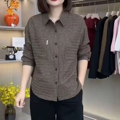 2025秋季新款纯色简约减龄女洋气宽松显瘦百搭气质衬衫红色黑色