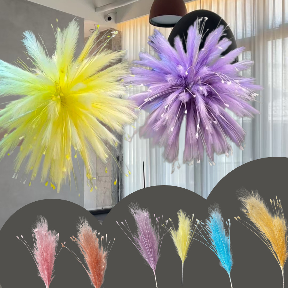 New Year Decorations, Popular Online, Tree Flowers, Reed Grass, Artificial Flowers, Peacock Grass Combination, Fireworks, Landscaping Decoration, Display Arrangement