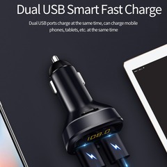 車載mp3プレーヤーbluetooth fm送信機受信機自動車充電器車充電ハンズフリー電話音楽