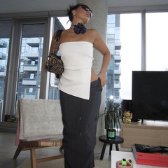 露肩抹胸亞馬遜歐美跨境新款性感辣妹露肩純色側開叉抹胸上衣女