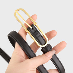 2025韓版新款女士針扣腰帶褲帶女個性時尚真皮裝飾女牛皮批發