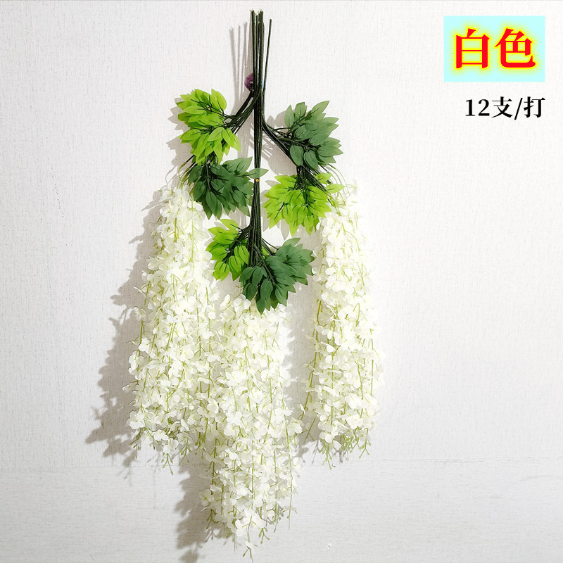 人工藤の花、豆の花、偽物の花、造花、緑の植物、リビングの天井、壁掛けの花、藤、結婚式の装飾、卸売|undefined