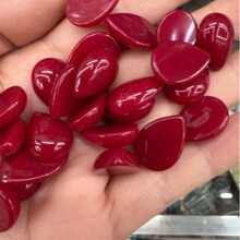 厂家直销批发天然石红玉水滴形玛瑙虎眼戒面平底 DIY贴片裸石配件