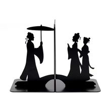 书立架伸缩创意书架简易桌上工艺摆件办公室桌面收纳铁艺书夹书靠