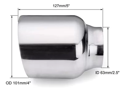 edge, blue decorative exhaust tip: Exhaust pipe - 02-5101d10163127