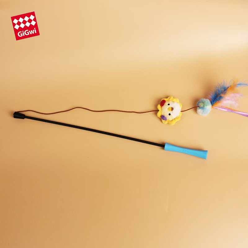 마법의 고양이 놀리는 막대사자