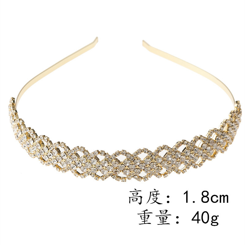 Amazon nuevo rhinestone diadema joyería nupcial Flor de doble capa fina diadema de los niños corona tocado lote de fábrica