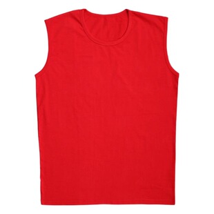Cotton Middle-aged and Elderly Women's Vest Wholesale This Year Red Sleeveless Mother's Undershirt Wide Shoulder Vest Loose Large Size