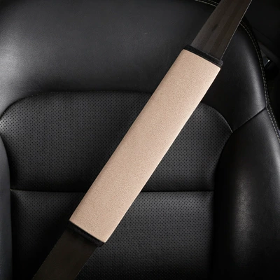 Shoulder Pads Protective Covers | Sürətlər qutusu və əl tormozu başlıqları - suede-warm-rice-30cm1-pack